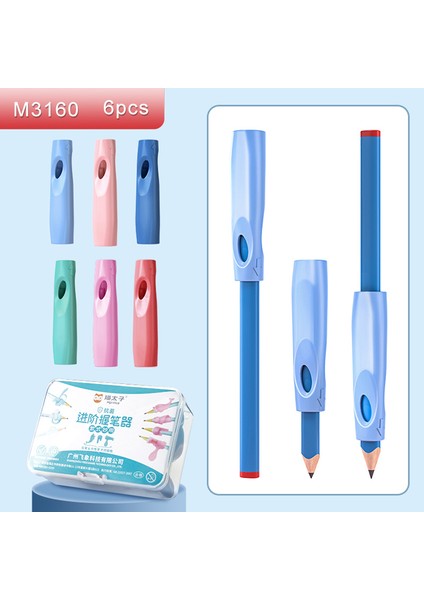 M3160-6 Adet Tarzı Çocuklar Için Yazı Düzeltme ve Duruş Kalem Kapağı - Okul Kırtasiye Malzemeleri (Yurt Dışından)