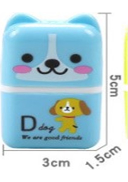 Mavi Stil Sevimli Karikatür Rulo Renkli Dikdörtgen Silgi Kawaii Öğrenci Kırtasiye Çocuk Hediyeler Okul Ofis Düzeltme Malzemeleri (Yurt Dışından)