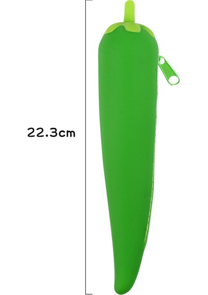 Yeşil Biber Tarzı Sebze Meyve Silikon Kalem Çantası Yaratıcı Havuç Muz Sıcak Biber Tasarımı Kalem Kutusu Çocuklar Öğrenciler Kalem Kılıfı Kozmetik Çantası (Yurt Dışından)