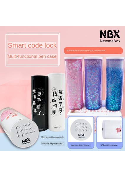 Stil 1 Stil Kod Kilidi Kalem Kutusu Nbx Şifreli Kalem Kutusu Büyük Kapasiteli Kırtasiye Kutusu Çok Fonksiyonlu Silindirik Kalem Kutusu (Yurt Dışından) modelleri