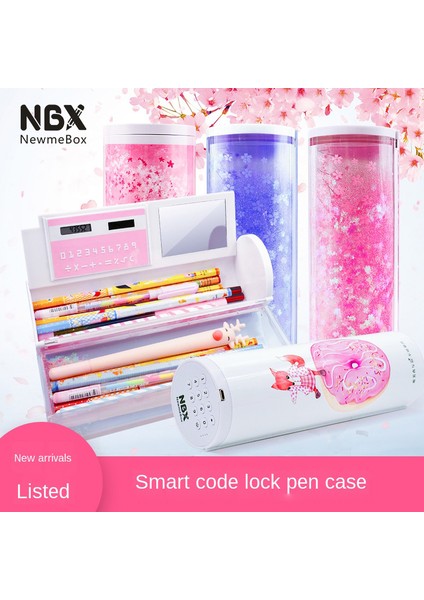 Stil 1 Stil Kod Kilidi Kalem Kutusu Nbx Şifreli Kalem Kutusu Büyük Kapasiteli Kırtasiye Kutusu Çok Fonksiyonlu Silindirik Kalem Kutusu (Yurt Dışından) fırsatları