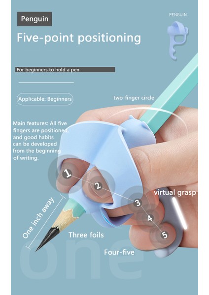 M3046A Stili Zzws Silikon Beş Parmak Kalem Tutucu Çocuklar Için Çok Çocuklar Yazma Pratik Eğitim Kalem Kavrama Tutucu Yardım Kırtasiye Hediye (Yurt Dışından) indirimleri