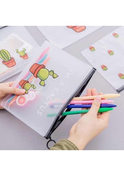 No.2 Tarzı 2 Parça Lytwtw Yeni Kore Okul Kırtasiye Sevimli Şirin Kawaii Yaratıcı Pvc Zarf Almak Çantası Kaktüs Yarı Saydam Klasör (Yurt Dışından) indirimleri