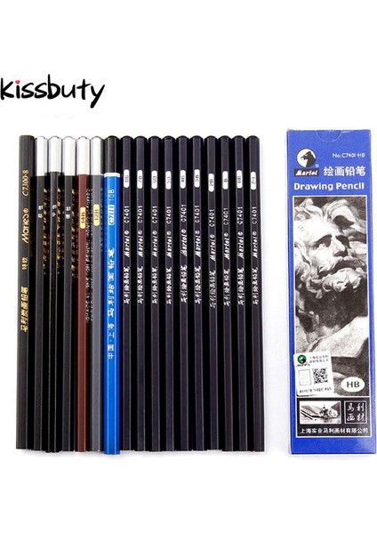 2b-4b-6b Stili Pcs Maries Meslek Sketch Kalem Çizim Boyama Hb 2h B 2b 3b 4b 5b 6b 7b 8b 10B 12B 14B Sanat Kırtasiye Malzemeleri (Yurt Dışından)
