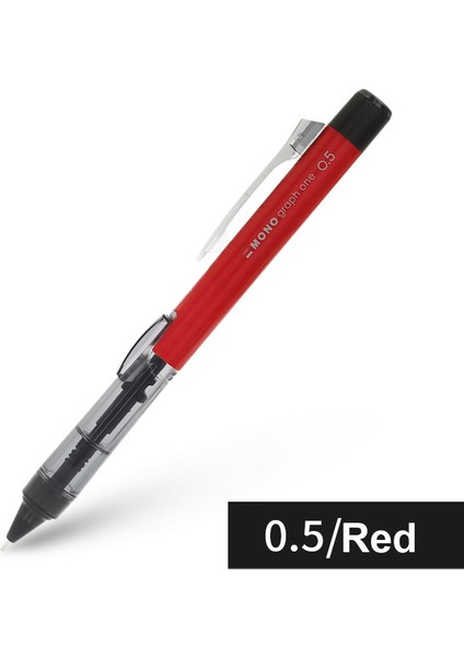 Kırmızı Stil Tombow Mono Graph Mekanik Kurşun Kalem Profesyonel Grafit Tasarım Kalem Çizim Yazma Mono Silgili 1 Adet (Yurt Dışından)
