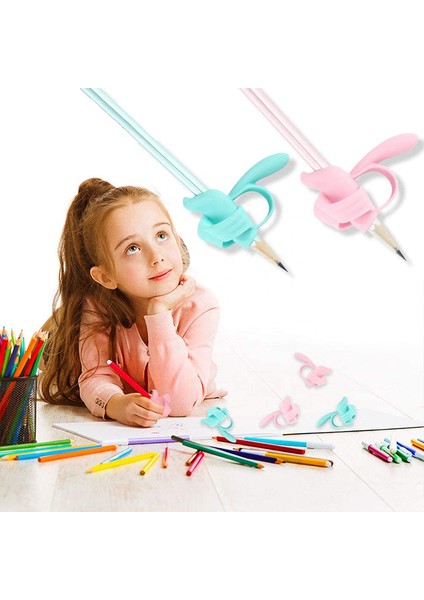 2BLUE2PEMBE Stili 4 Adet Kuş Kalem Çocuk Yazma Pratik Kalemi Tutma 5 Parmak Düzeltme Kalemi Yazma Yardımı Çocuk Kalem Ucu Malzeme (Yurt Dışından)