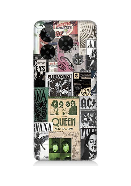 General Mobile Era 50 Uyumlu Rock Posterleri Desenli Silikon Kılıf