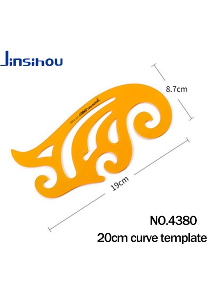 NO.4380 Tarzı Jinsihou Plastik Çizim Şablonu Şablonu Cetvel K Reçine Yumuşak Mimar Inşaat Geometri Matematik Mobilya Eğri Yuvarlak Cetvel (Yurt Dışından)