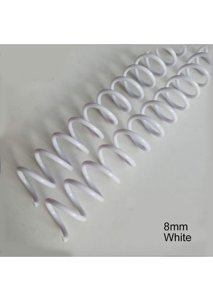 8 mm Beyaz 48 Delikli Stil A4 46 Delikli Plastral Spiral Defter Bağlama Bağlayıcı Klips Spiral Halka Delgeç Halka Ofis Malzemesi (Yurt Dışından)