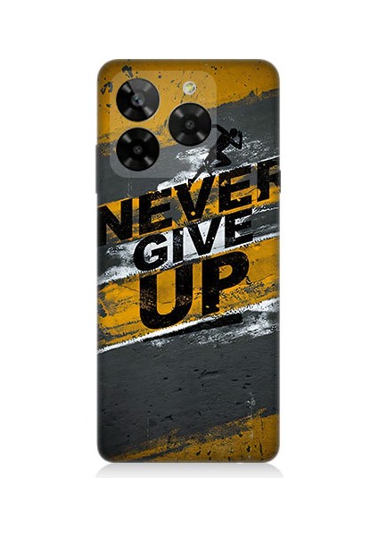General Mobile Era 50 Uyumlu Never Give Up Desenli Silikon Kılıf