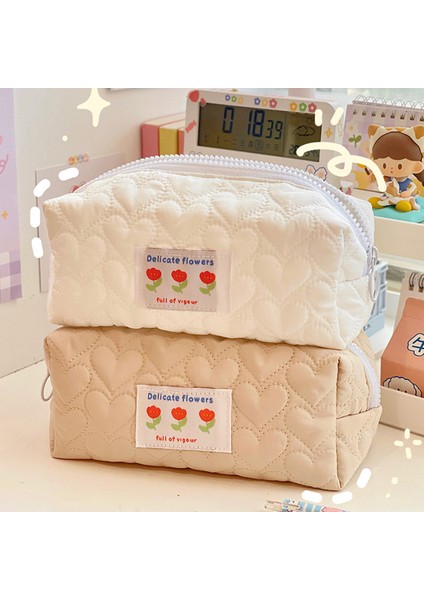 Stil Ol Kalem Kutusu Taşınabilir Kırtasiye Kılıfı Ins Büyük Kapasiteli Öğrenci Kawaii Makyaj Kırtasiye Sevimli Okul Malzemeleri Kumaş Kalem Çantası (Yurt Dışından) fiyatları