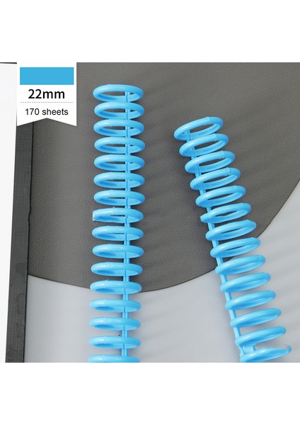 22 mm Mavi Stil A4 Halkalı Spiral Bağlama Şeridi Plastik Gevşek Yaprak Halka Dosya Bağlama Şeridi Bağlayıcı Planlayıcı Aksesuarları Okul Halka Spiral Bağlama (Yurt Dışından)