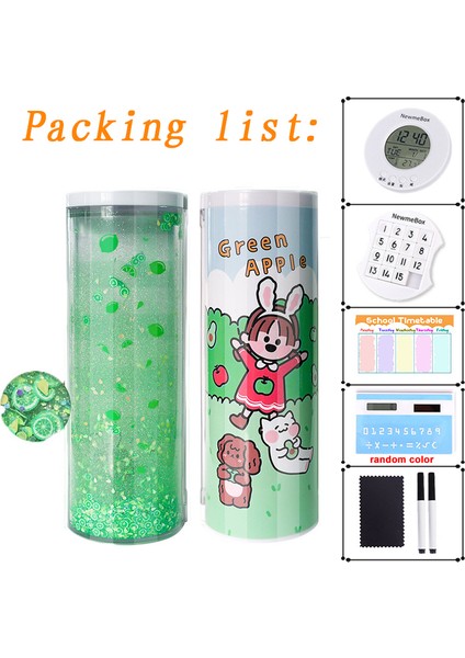 Yeşil Elma Tarzı Nbx Beyaz Tahta Silgisi Şeffaf Ayakta Duran Anime Kalem Kılıfı Kawaii Kırtasiye Kalemlik Okul Malzemeleri Kızlar ve Erkekler Için 2021 (Yurt Dışından)