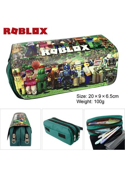 C Stili Robloxing Çift Fermuarlı Büyük Kapasiteli Kalem Kutusu Kawaii Öğrenci Okul Malzemeleri Kılıfı (Yurt Dışından) fırsatları
