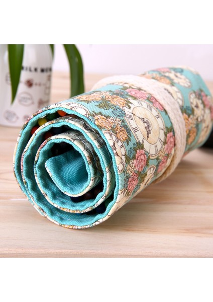 Karışık Renk Stili Delikli Kalemlik Okul Tuval Rulo Kılıf Makyaj Fırça Kalem Saklama Kutusu Okul Ceza Kutusu - (Yurt Dışından) modelleri