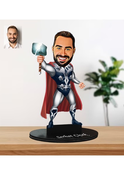 Kişiye Özel Thor Karikatür Biblo Standart