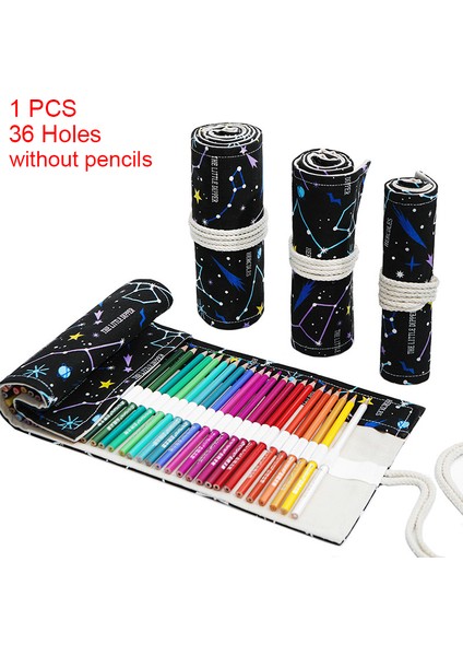 Erik Tarzı 36 Delikli Kalem Çantası Kalem Kutusu Japon Kırtasiye Kalem Makyaj Saklama Çantası Pencil Roll Okul Malzemeleri Kalem Kutuları (Yurt Dışından)