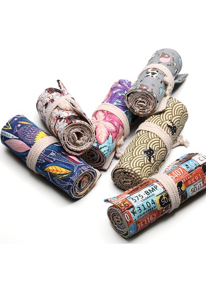 Erik Tarzı 36 Delikli Kalem Çantası Kalem Kutusu Japon Kırtasiye Kalem Makyaj Saklama Çantası Pencil Roll Okul Malzemeleri Kalem Kutuları (Yurt Dışından) indirimleri