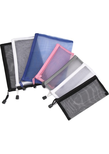 A6-Pembe Tarzı Yeni Basit Şeffaf File Kozmetik Saklama Çantası Net Fermuarlı Kalem Kutusu Naylon Makyaj Çantası Taşınabilir Seyahat Tuvalet Çantası (Yurt Dışından) fiyatları