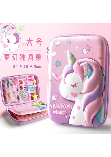 Stil 6 Stili Kızlar Için Unicorn Kalem Kutusu Büyük Kalemlik Eva Kalemlik Büyük Kılıf Çanta (Yurt Dışından) fırsatları