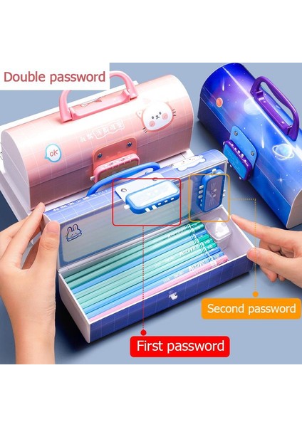 E Stili 2022 Yeni Taşınabilir Yaratıcı Kalem Kutusu Çok Fonksiyonlu Şifreli Büyük Kapasiteli Kalem Kutusu Erkek Kız Okul Kırtasiye (Yurt Dışından) fiyatları