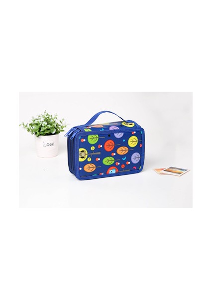 Lacivert Tarzı Kawaii Malzemeli Baykuş Desenli Kalem Kutusu - Okul Kırtasiye Ürünü (Yurt Dışından)