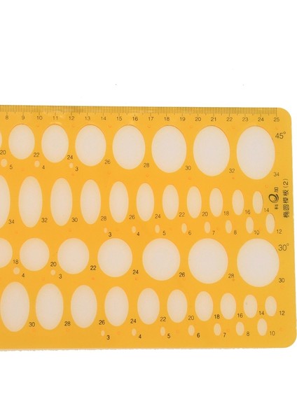 No.12 Tarzı 25 cm Elips Oval Şablon Şablon Sanat Tasarım Çizim Yardım Aracı Derece Okul Matematik Cetveli (Yurt Dışından)