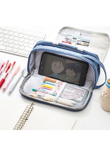 Beyaz Stil Taşınabilir Sevimli Kalem Kutusu Kalem Çantası Tuval Bölünmüş Kalem Hediye Kutusu Kalemlik Sevimli Kırtasiye Okul Malzemeleri Için Estuches Grandes (Yurt Dışından) fiyatları