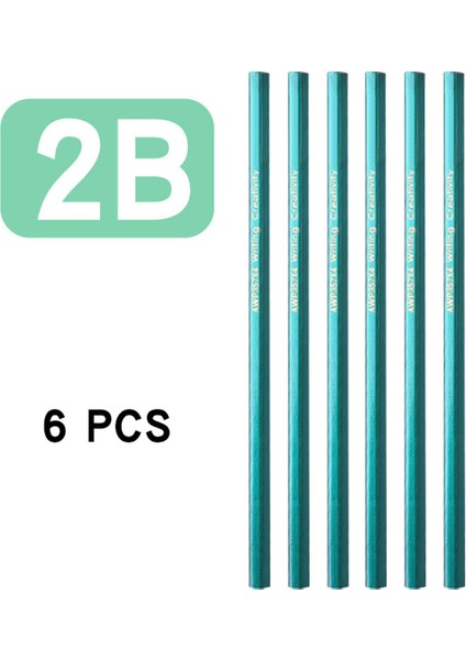 05802-2B6 Stili Hb 2b Toksik Olmayan Kalemler Çocukların Düzeltici Pratikleri El Yazısı Öğrenci Çizim Ahşap Kalem Ofis Kırtasiye (Yurt Dışından)