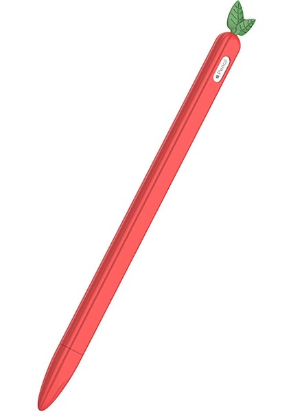 B-Kırmızı Apple Pencil Için Kılıf Kalem Kutusu Renk Uyumlu Kılıf Anti-Kayma Anti-Düşme Kalem Kapağı (Yurt Dışından)