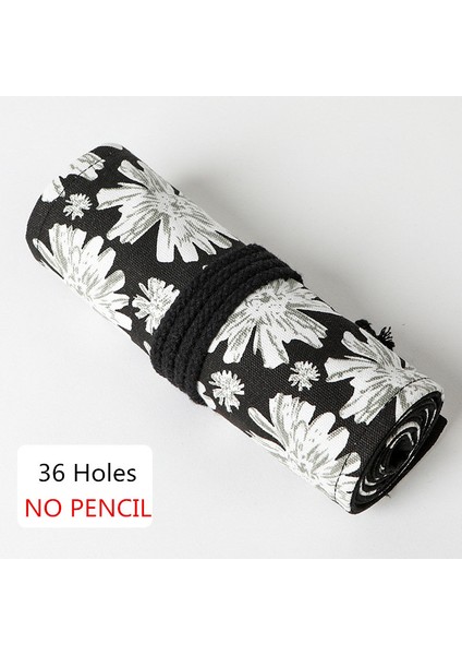 Kar Tanesi 36 Stili Delikli Tuval Siyah Kalem Kutusu Sevimli Kedi Unicorn Sanat Kalem Çantası Makyaj Fırça Saklama Kozmetik Fırça Depolama Kırtasiye (Yurt Dışından)