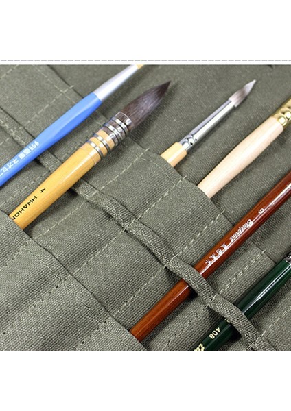 Rastgele Stil 16 Delik Kalem Kutusu Okul Malzemeleri Sanat Kalem Çantası Kılıfı Bez Kalem Sarma Rulo Makyaj Kozmetik Fırça Kalem Saklama Kırtasiye Öğrenci (Yurt Dışından) fırsatları