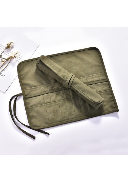 Rastgele Stil 16 Delik Kalem Kutusu Okul Malzemeleri Sanat Kalem Çantası Kılıfı Bez Kalem Sarma Rulo Makyaj Kozmetik Fırça Kalem Saklama Kırtasiye Öğrenci (Yurt Dışından) indirimleri