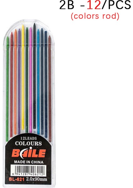 Renkli Kurşun 2b Tarzı Ofis Mekanik Kalem B Kurşun Tutucu Tasarım Çizim Kalem Seti Parçaları Kurşunlar Yazma Okul Hediye Kırtasiye (Yurt Dışından)