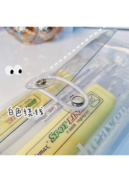 Beyaz Stil Basit Tarzı Şeffaf Pvc Kalem Çantası Sarma Kırtasiye Çantası Kalem Kawaii Kalem Tutucu Okul Malzemeleri (Yurt Dışından) indirimleri