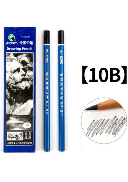 10B-2 Adet Tarzı Profesyonel Eskiz Kalemleri Çizim Hb 2h B 2b 3b 4b 5b 6b 7b 8b 10B 12B 14B Sert Orta Yumuşak Kömür Sanat Kırtasiye (Yurt Dışından)
