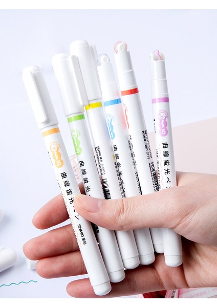 1 Adet Mor Tarzı Kavisli Hat Vurgulayıcı Kalem Çok Renkli Silindir Uç Dalgalı Çizgi Şekilli Marker Vurgulayıcı Liner Kırtasiye Okul F253 (Yurt Dışından) fırsatları