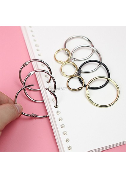 Siyah L Tarzı Metal Menteşeli Halkalı Yapraklı Defter Bağlayıcı Dıy Albüm Fotoğraf Albümü Ayırıcı Anahtarlık Sanat El Sanatları Araçları (Yurt Dışından) fırsatları