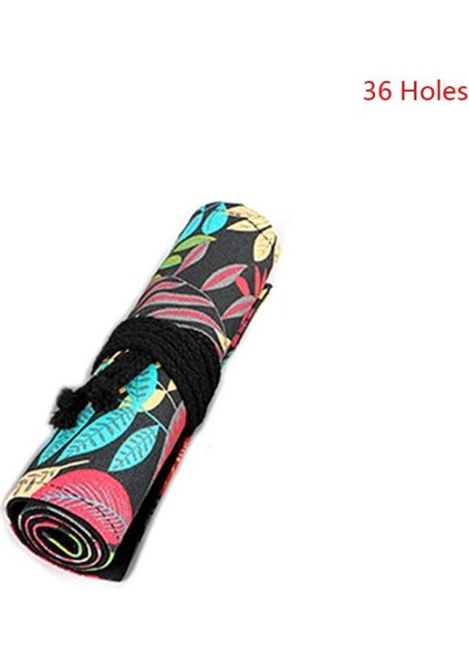 No.36 Tarzı Büyük Kapasiteli Kanvas Kalem Kutusu Rulo Kalem Kutusu Kozmetik Çantası Depolama Çantası Sanat Malzemesi Okul Kalem Kutusu (Yurt Dışından)