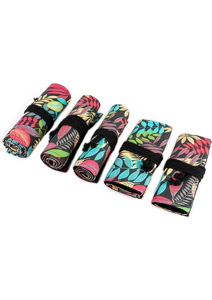 No.36 Tarzı Büyük Kapasiteli Kanvas Kalem Kutusu Rulo Kalem Kutusu Kozmetik Çantası Depolama Çantası Sanat Malzemesi Okul Kalem Kutusu (Yurt Dışından) indirimleri