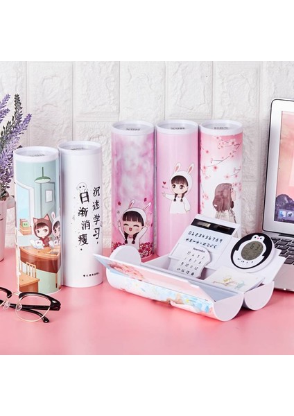 Nbx-C-18 Stili Çocuklar Için Kawaii Çizim Okul Kalem Kutusu Pandadan Çileğe Kedi Desenli Durabilen Katlanabilir Rulo Stilinde Kalem Kutusu - Suya Dayanıklı (Yurt Dışından)