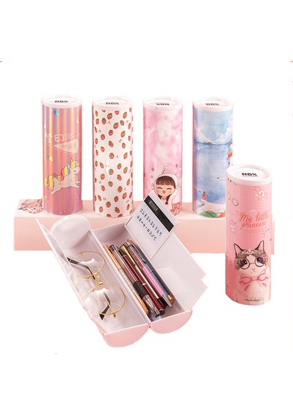 Nbx-C-18 Stili Çocuklar Için Kawaii Çizim Okul Kalem Kutusu Pandadan Çileğe Kedi Desenli Durabilen Katlanabilir Rulo Stilinde Kalem Kutusu - Suya Dayanıklı (Yurt Dışından)