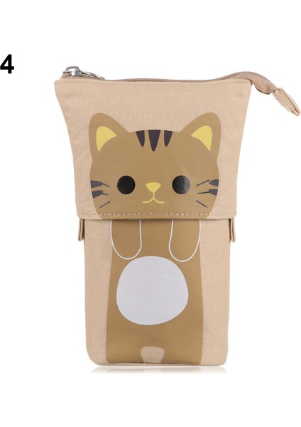 B-4 Stili 3 Çeşit Sevimli Boba Süt Çayı Teleskopik Kalem Çantası Kalem Kalem Tutucu Kılıfı Ayakta Duran Kalem Kutusu Kırtasiye Kılıfı Çanta (Yurt Dışından)