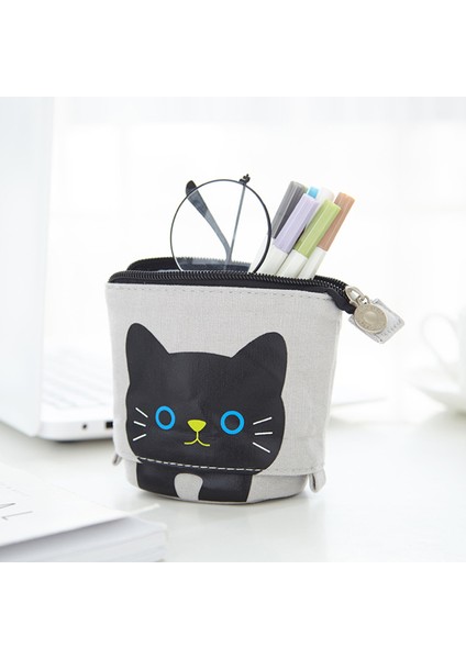 Kadife Sarı Stil Kore Taze Sevimli Kalem Kutusu Tuval Teleskopik Ayakta Kawaii Kalemlik Macaron Okul Kalem Tutucu Çanta Kırtasiye Kalem (Yurt Dışından) fırsatları