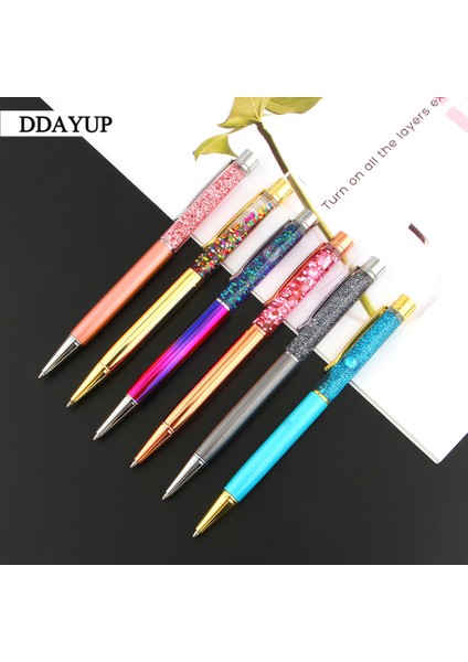 Mor Tarzı Lüks Kum Ballpoint Kalem Akış Yağı Kristal Altın Folyo Metal Bakır Renkli Yüksek Kaliteli Altın Tozu (Yurt Dışından)