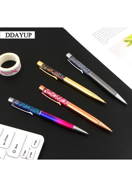 Mor Tarzı Lüks Kum Ballpoint Kalem Akış Yağı Kristal Altın Folyo Metal Bakır Renkli Yüksek Kaliteli Altın Tozu (Yurt Dışından)