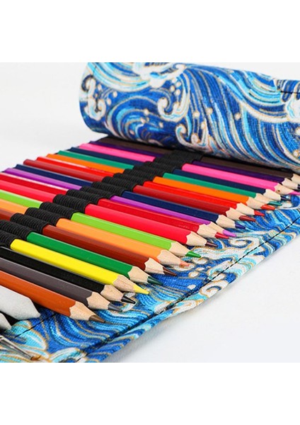 No.24 Tarzı Delikli Tuval Sarma Kalem Çantası Kalem Perdesi Makyaj Kılıfı Tutucu QX2B (Yurt Dışından) fiyatları