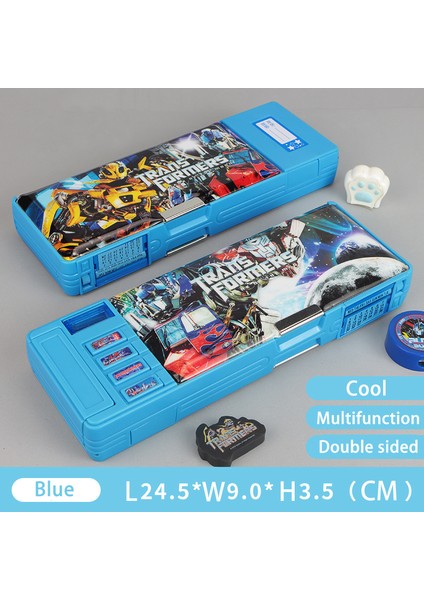 Mavi Stil Yaratıcı Çok Fonksiyonlu Kalem Kutusu Kılıfı Okul Kalem Kutusu Okul Kırtasiye Kalem Tutucu Pembe Mavi Erkek ve Kızlar Için (Yurt Dışından)