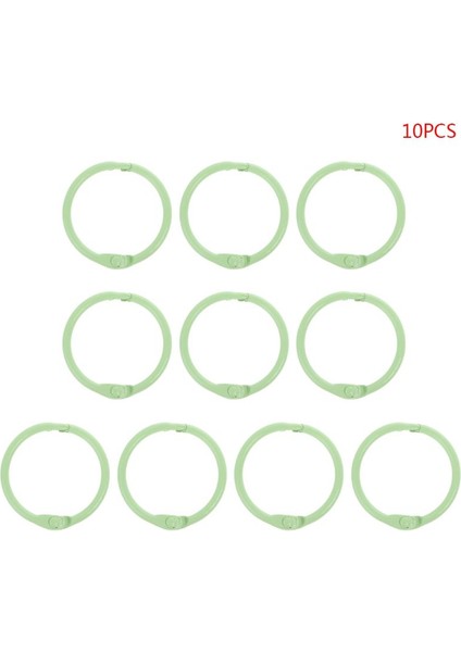 Açık Yeşil Tarzı Yüksek Metal Gevşek Yaprak Bağlayıcı Halka Kitap Halkaları Dıy Albümler Okul Ofis Malzemeleri El Sanatları (Yurt Dışından)