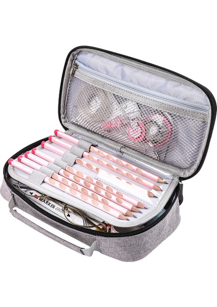 Mavi Stil Büyük Kapasiteli Kalem Kutusu, Basit Çok Fonksiyonlu Kırtasiye Kutusu, Kanvas Tek Renk Taşınabilir Okul Kırtasiye (Yurt Dışından) modelleri